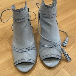 Blue Tassel Heels